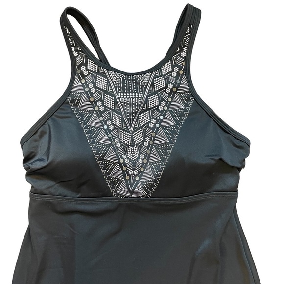 NWT Athleta Ibiza Geo High High Neck Swim Dress, Size 34 B/C - Picture 4 of 9